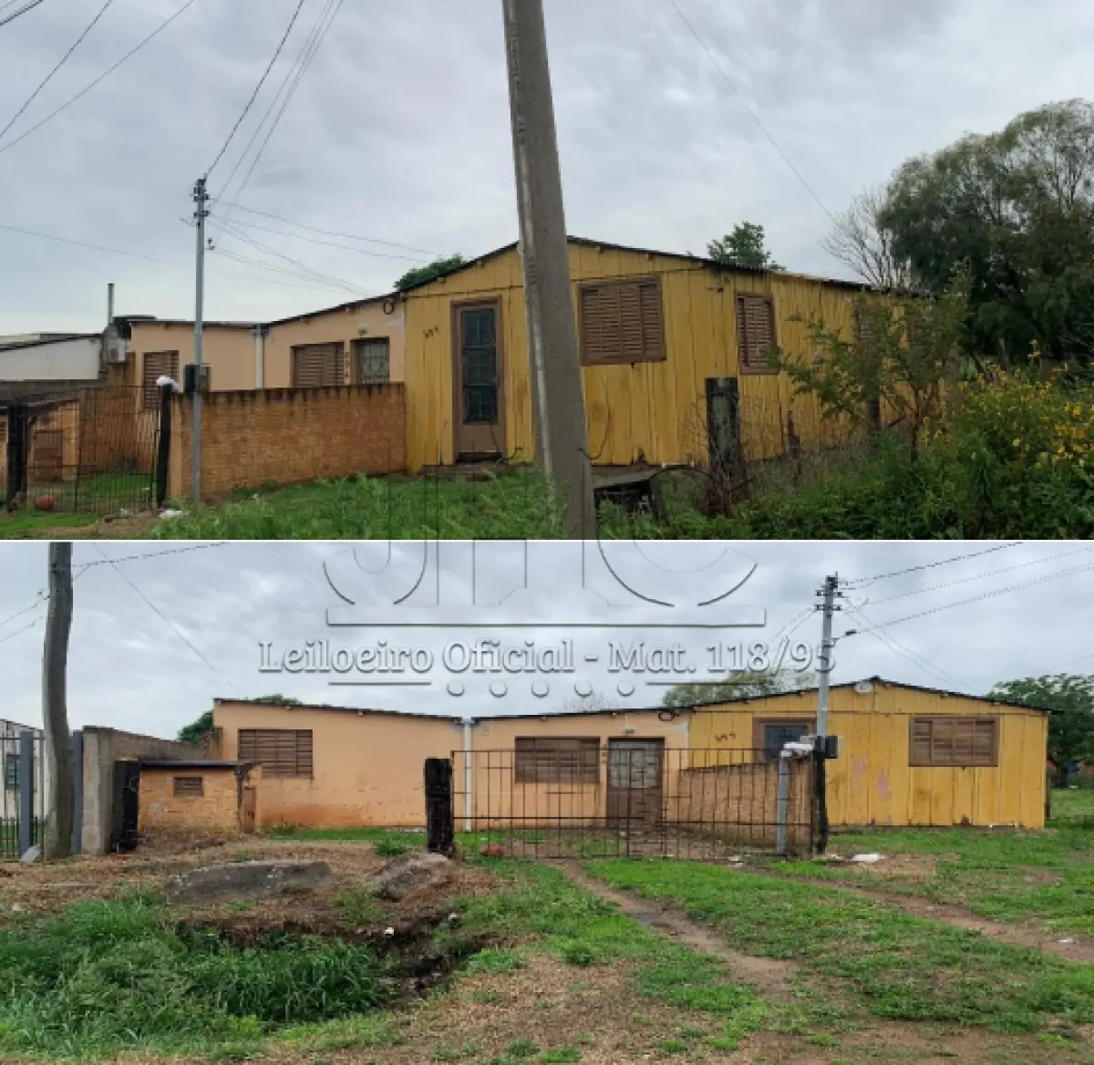 LOTE 001 - UM PRÉDIO DE ALVENARIA E MADEIRA NO PEDRA BRANCA - BAGÉ/RS